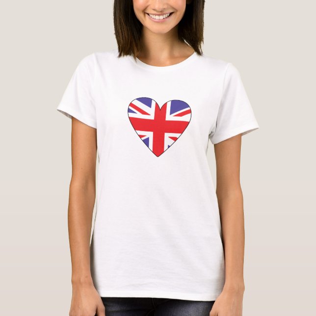 British flag heart T-Shirt (Front)