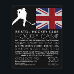 British Flag, Hockey Player, Camp Advertising Flyer<br><div class="desc">British Flag,  Hockey Player,  Camp Advertising Flyers By The Business Card Store.</div>
