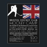 British Flag, Hockey Player, Camp Advertising Flyer<br><div class="desc">British Flag,  Hockey Player,  Camp Advertising Flyers By The Business Card Store.</div>