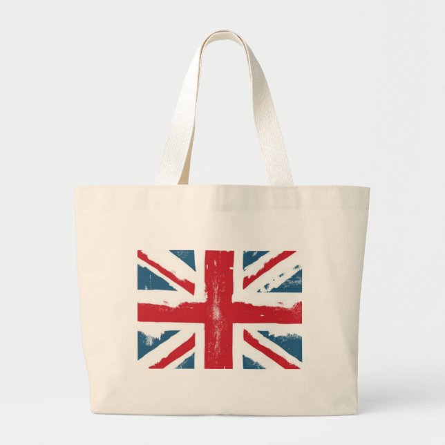 British Flag Large Tote Bag (Front)