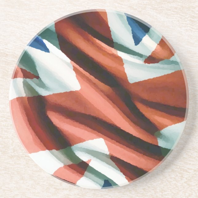 British Flag Pop Art Coaster (Front)