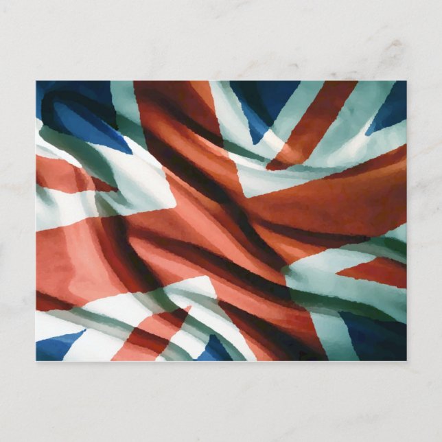 British Flag Pop Art Postcard (Front)