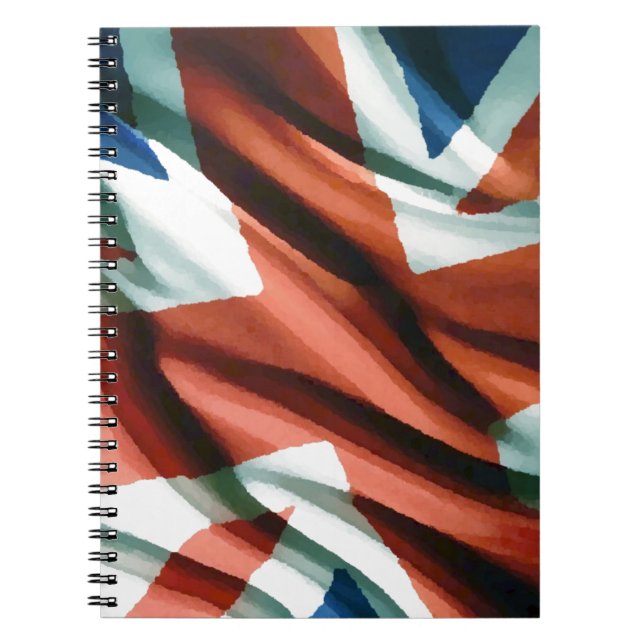 British Flag Pop Art Spiral Notebook (Front)