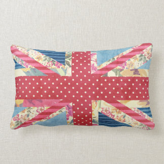 British Flag Quilt | Shabby Chic Lumbar Cushion