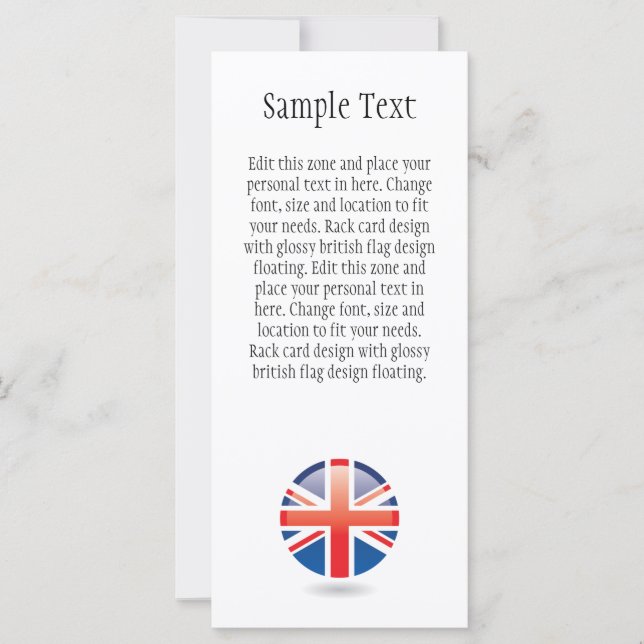 British Flag Rack Card (Front)