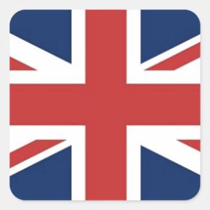 British Flag Square Sticker