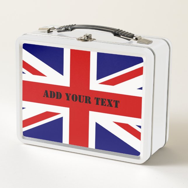 British Flag the Union Jack Metal Lunch Box (Front)
