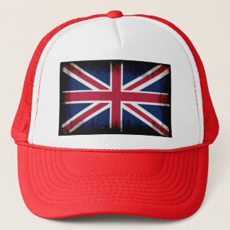 British Flag, Union Jack, Patriotic Grunge Trucker Hat