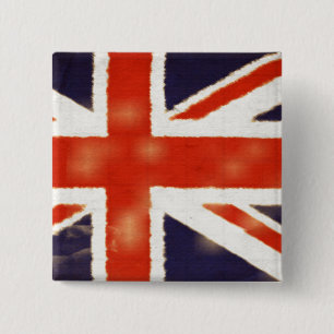 British Flag Union Jack Square Button