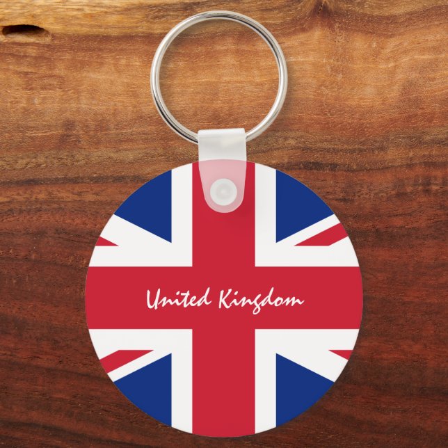 British flag, Union Jack - United Kingdom fashion Key Ring (Front)
