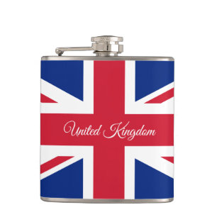 British Flag & United Kingdom fashion /sports fans Hip Flask
