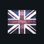 British Flag Vintage Wood Canvas Print<br><div class="desc">British Flag Vintage Wood. Design is available on other products.</div>