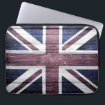 British Flag Vintage Wood Laptop Sleeve<br><div class="desc">British Flag Vintage Wood. Design is available on other products.</div>