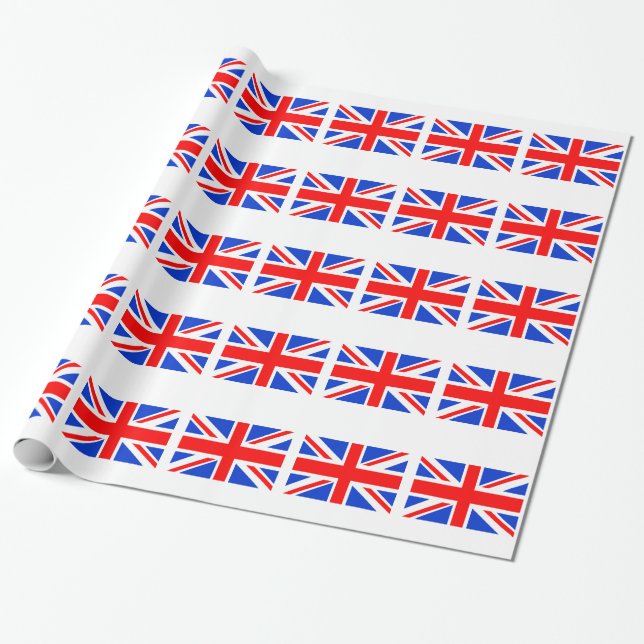 British Flag Wrapping Paper (Unrolled)