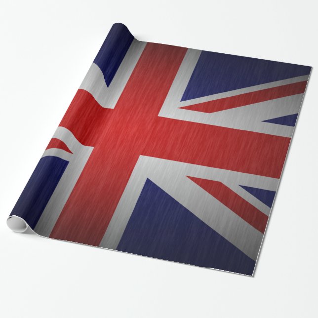 BRITISH FLAG WRAPPING PAPER (Unrolled)