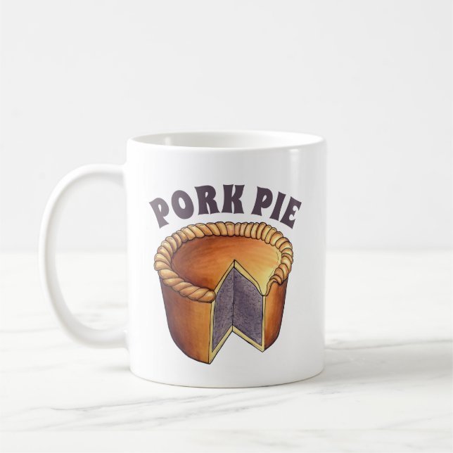 British Food Pork Pie Savoury Pastry UK Cuisine Coffee Mug (Left)