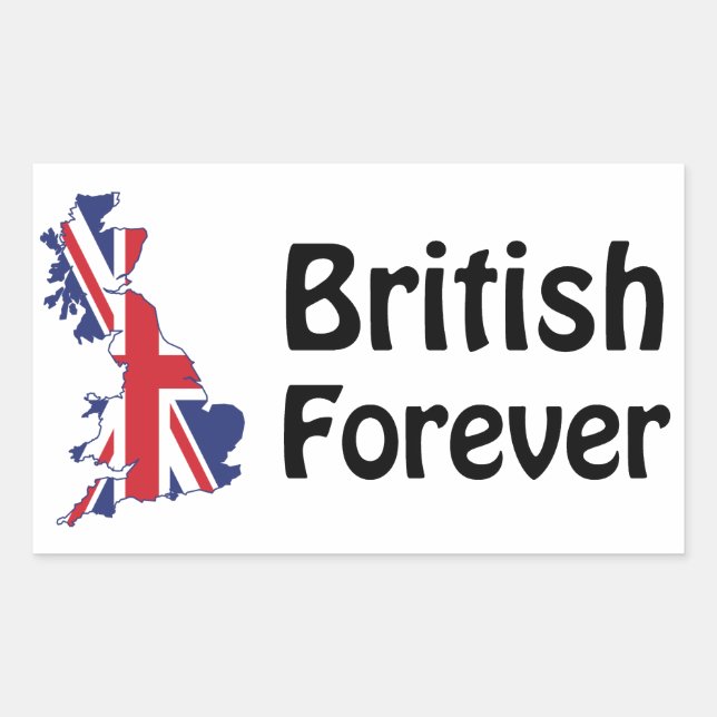 British Forever Rectangular Sticker (Front)