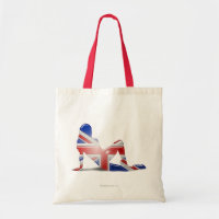 British Girl Silhouette Flag