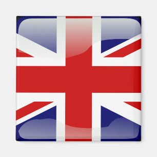 British glossy flag magnet