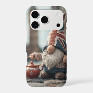 British Gnome with Union Jack Hat and Teapot 