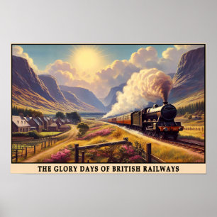 British Golden Age of Steam Travel Poster