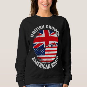 British Grown American Roots Vintage Flags for Men Sweatshirt