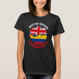 British Grown Colombian Roots Vintage Flags for Me T-Shirt