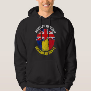 British Grown Romanian Roots Vintage Flags for Men Hoodie
