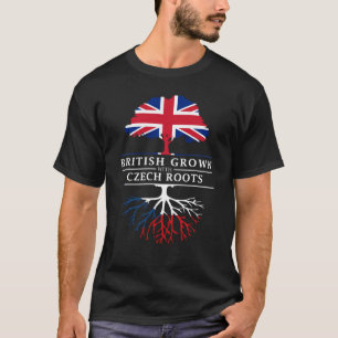 British Grown with Czech Roots   Czechia Design T-Shirt