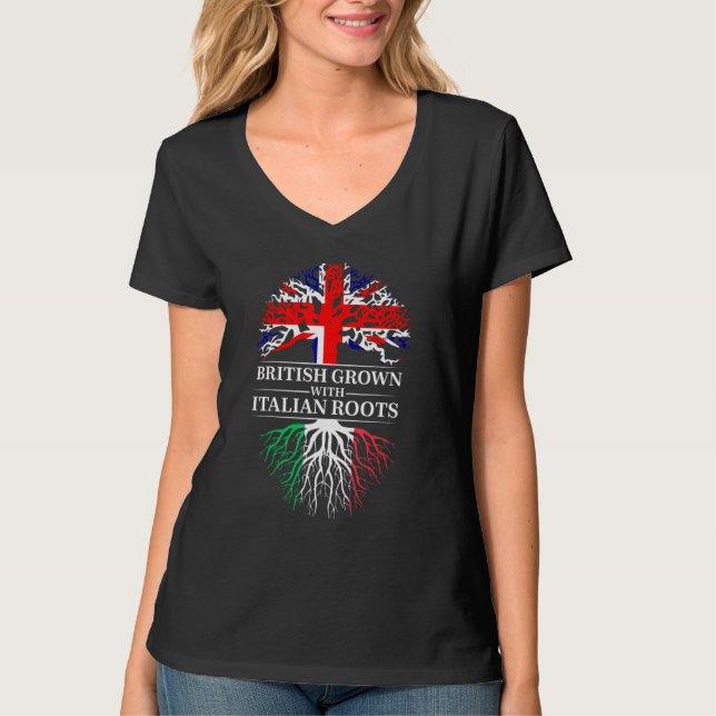 British Grown With Iranian Roots United Kingdom Ir T-Shirt (Front)