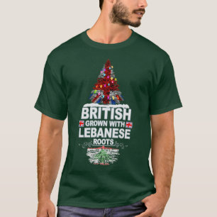 British Grown With Lebanese Roots Gift for Lebanes T-Shirt