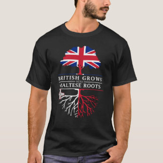 British Grown with Maltese Roots Malta Design T-Shirt