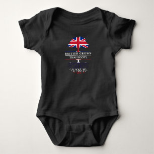 British Grown with Thai Roots   Thailand Design Baby Bodysuit