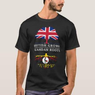 British Grown with Ugandan Roots   Uganda Design T-Shirt