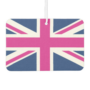 British Hearts - Blue & Pink Union Jack Car Air Freshener