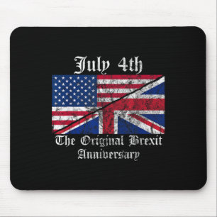 British Humor 4th Of July Pun Joke Quote  Mouse Pad