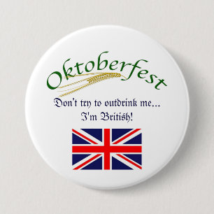 British Humour-Oktoberfest 7.5 Cm Round Badge