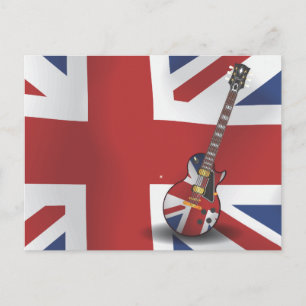 British Invasion Guitar Postcard