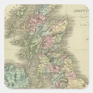 British Islands 3 Square Sticker