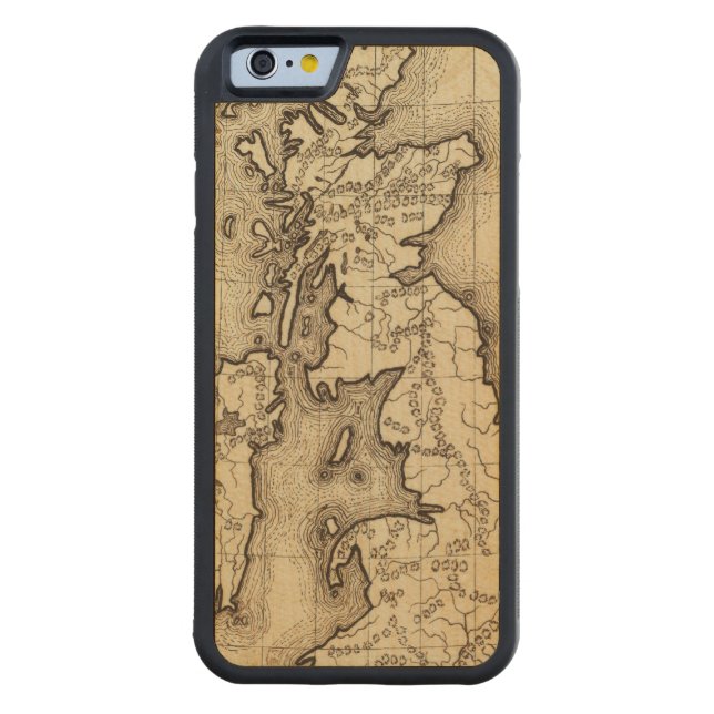 British Islands Carved Wood iPhone Case (Back)