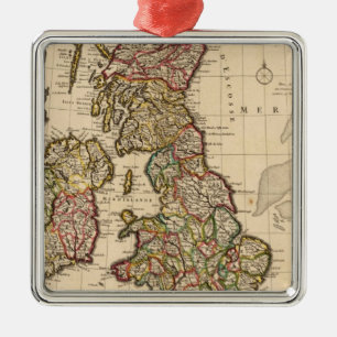 British Islands, England, Ireland Metal Tree Decoration