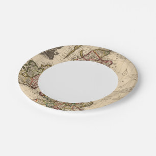 British Islands, England, Ireland Paper Plate