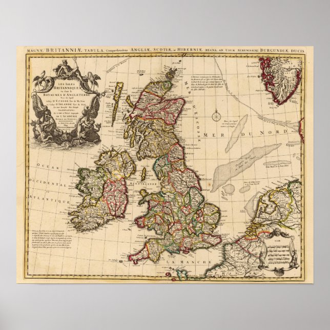 British Islands, England, Ireland Poster (Front)
