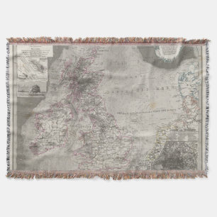 British Isles and surrounding sea Throw Blanket