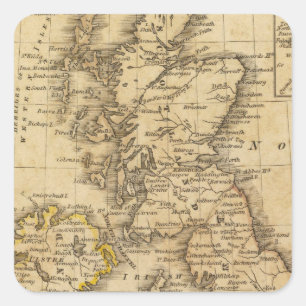 British Isles, Asia Square Sticker