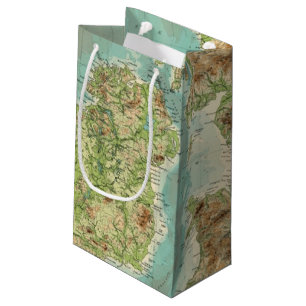 British Isles bathyorographical map Small Gift Bag