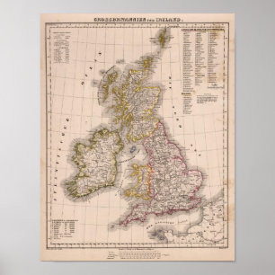 British Isles, England, Ireland Poster