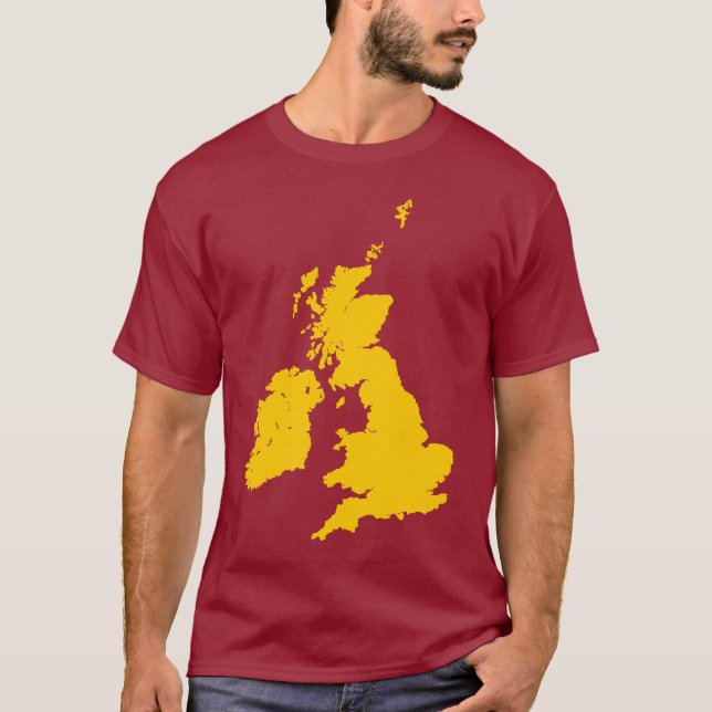 British Isles in Amber T-Shirt (Front)