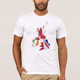 BRITISH ISLES MAP AND FLAGS T-Shirt