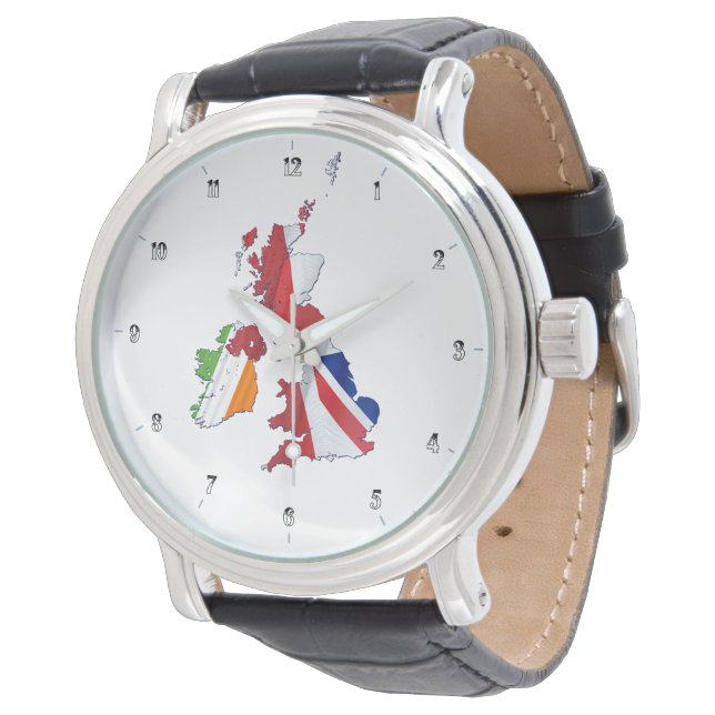 BRITISH ISLES MAP AND FLAGS WATCH (Angled)